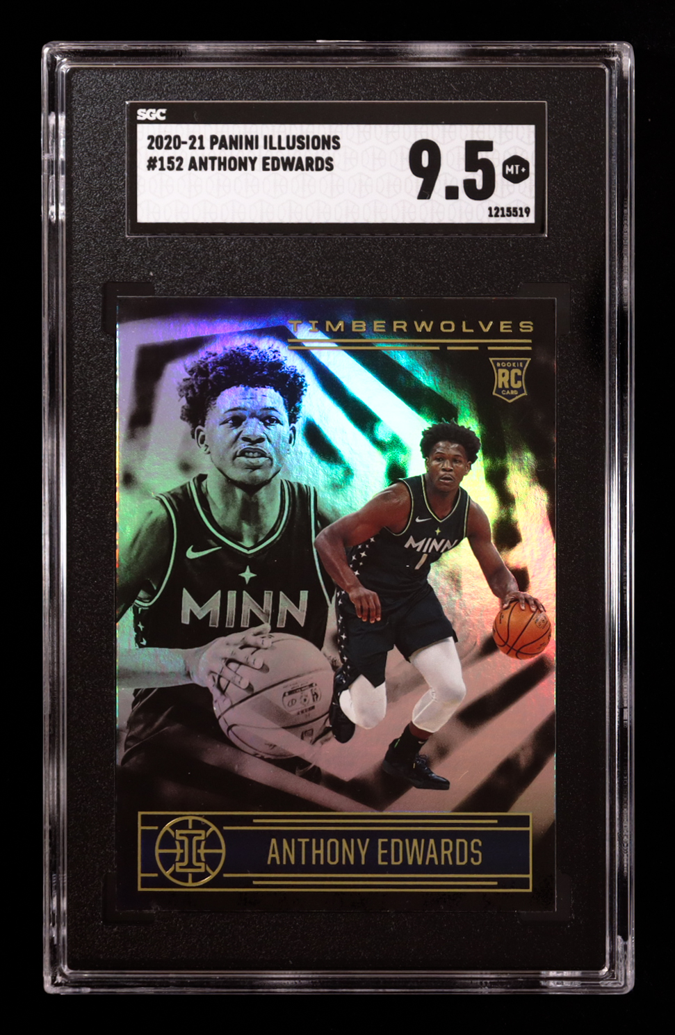 Anthony Edwards 2020-21 Panini Illusions #152 RC (SGC 9.5) at PristineAuction.com Anthony Edwards 2020-21 Panini Illusions #152 RC (SGC 9.5) at PristineAuction.com