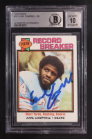 Earl Campbell Signed 1979 Topps Record Breaker #331 RC (BGS | Autograph Graded BGS 10) at PristineAuction.com