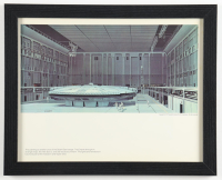 Star Wars "Millennium Falcon in the Death Star Hangar" 1977 Ralph McQuarrie Custom Framed Pre-Production Art Photo Display at PristineAuction.com