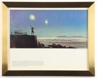 Star Wars "Luke Skywalker at Mos Eisley Space Port" 1977 Ralph McQuarrie Custom Framed Pre-Production Art Photo Display at PristineAuction.com