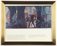 Star Wars "The Cantina Scene" 1977 Ralph McQuarrie Custom Framed Pre-Production Art Photo Display at PristineAuction.com