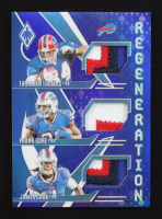 Thurman Thomas / Frank Gore / James Cook 2024 Panini Phoenix Regeneration Materials Blue #4 #34/49 at PristineAuction.com