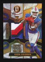 Keon Coleman 2024 Panini Gold Standard Newly Minted Memorabilia White Gold #9 #75/75 RC at PristineAuction.com