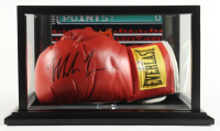 Mike Tyson Signed Everlast Boxing Glove in Wood Photo Back Display Case (Tyson) at PristineAuction.com