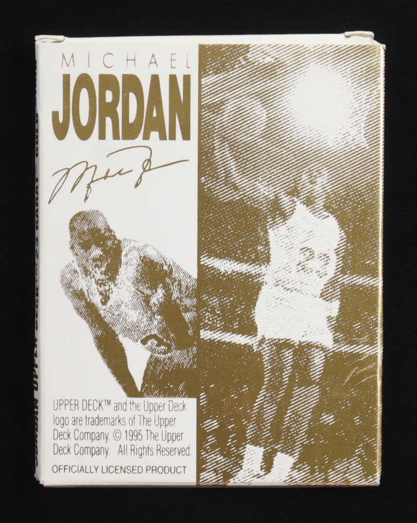 Michael Jordan 1995 Upper Deck Original 23 KT Genuine Gold Foil Sculptured Triple Image #36378/50000 at PristineAuction.com Michael Jordan 1995 Upper Deck Original 23 KT Genuine Gold Foil Sculptured Triple Image #36378/50000 at PristineAuction.com
