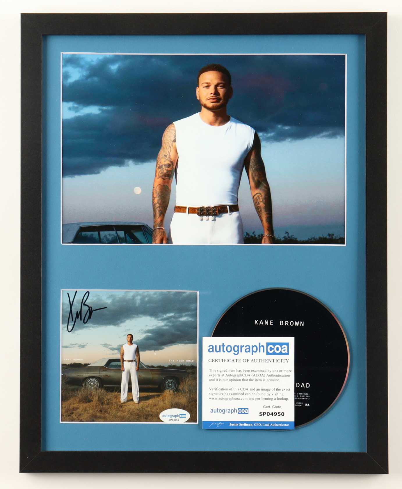 Kane Brown Signed Custom Framed "The High Road" CD Album Insert Display with Disc (ACOA) at PristineAuction.com Kane Brown Signed Custom Framed "The High Road" CD Album Insert Display with Disc (ACOA) at PristineAuction.com
