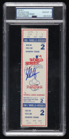 Nolan Ryan Signed 1981 Original World Series Game Ticket (PSA Auto 10) at PristineAuction.com