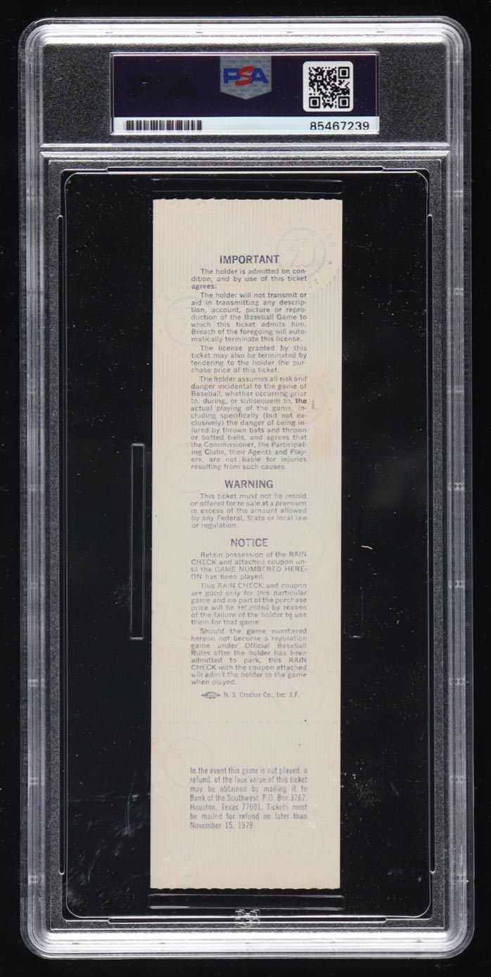 Nolan Ryan Signed 1979 World Series Game 5 Ticket (PSA | Autograph Grade 10) at PristineAuction.com Nolan Ryan Signed 1979 World Series Game 5 Ticket (PSA | Autograph Grade 10) at PristineAuction.com