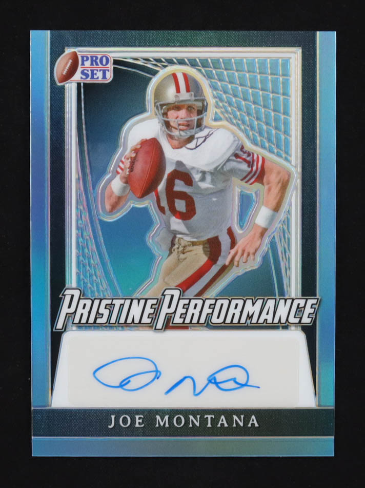 Joe Montana 2024 Leaf Joe Montana Legacy Pristine Performance Prismatic Platinum Blue #PPJM2 #3/25 at PristineAuction.com Joe Montana 2024 Leaf Joe Montana Legacy Pristine Performance Prismatic Platinum Blue #PPJM2 #3/25 at PristineAuction.com