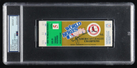 Ozzie Smith Signed 1985 World Series Game Ticket (PSA Auto 10) at PristineAuction.com