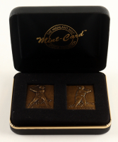 Cal Ripken Jr. & Lou Gehrig LE 1995 Baseball Legends The Highland Mint Set of (2) Bronze Mint Cards at PristineAuction.com