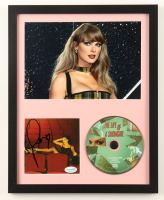 Taylor Swift Signed Custom Framed "The Life of a Showgirl" CD Album Insert Display with Disc (ACOA) at PristineAuction.com