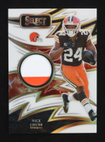 Nick Chubb 2024 Select Sparks Materials Prizm White #6 #75/75 at PristineAuction.com