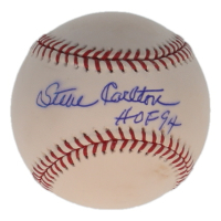 Steve Carlton Signed OML Baseball Inscribed "HOF 94" (Beckett) at PristineAuction.com
