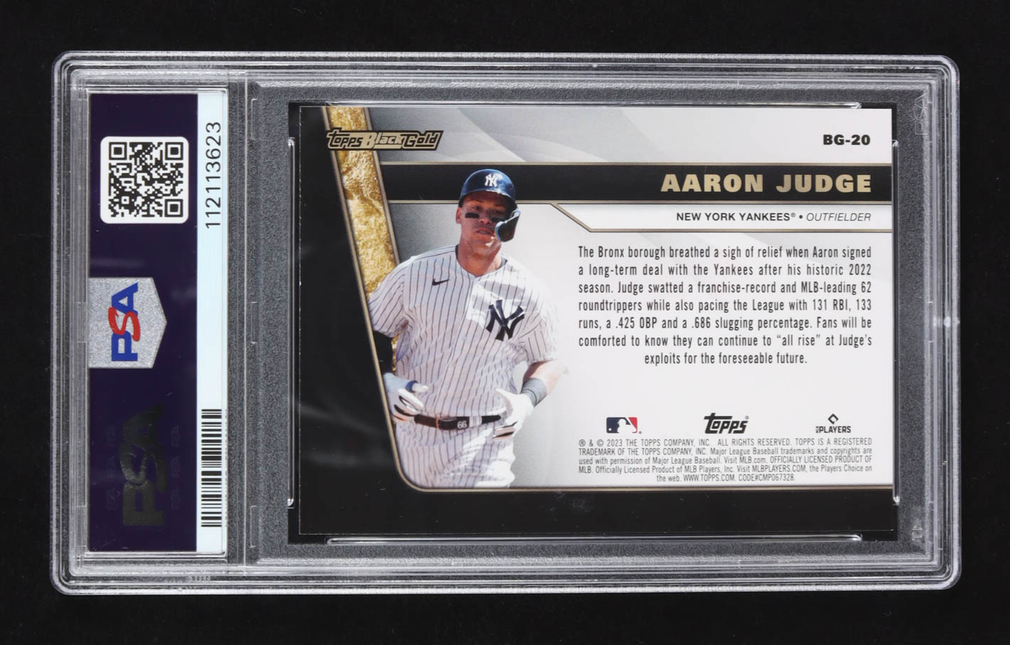 Aaron Judge 2023 Topps Update Black Gold #BG20 (PSA 9) at PristineAuction.com Aaron Judge 2023 Topps Update Black Gold #BG20 (PSA 9) at PristineAuction.com