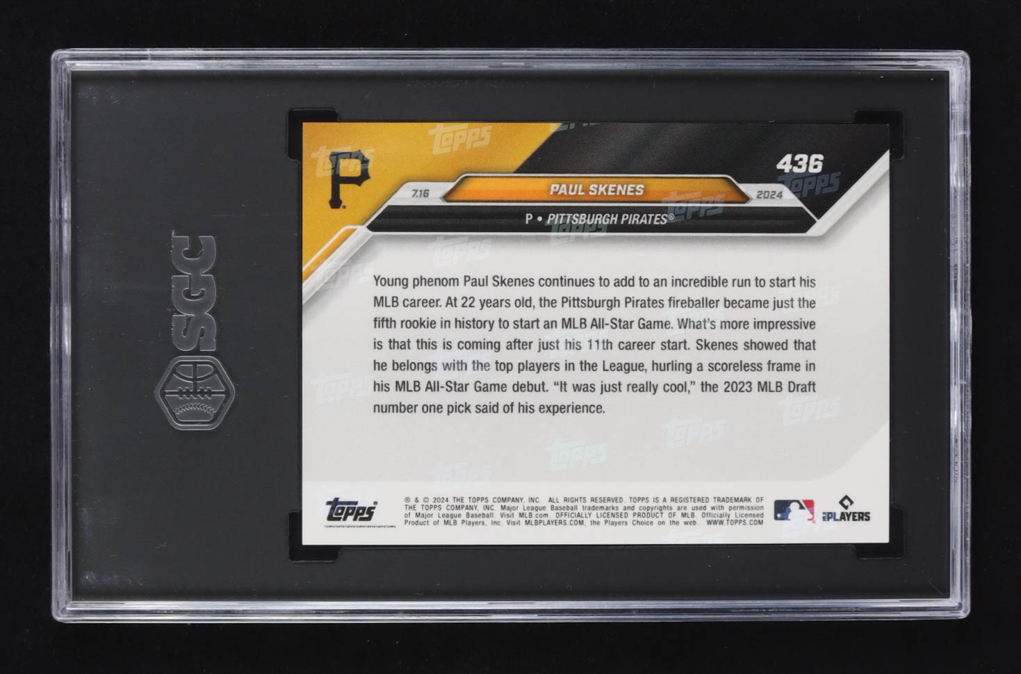 Paul Skenes 2024 Topps Now #436 RC (SGC 9) at PristineAuction.com Paul Skenes 2024 Topps Now #436 RC (SGC 9) at PristineAuction.com