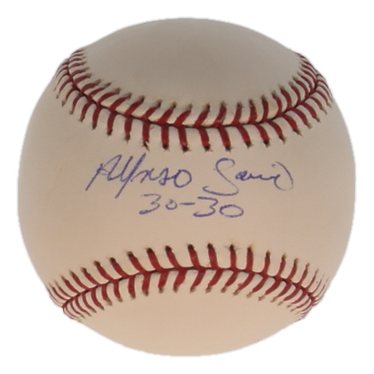 Alfonso Soriano Signed OML Baseball Inscribed "30-30" (Beckett) at PristineAuction.com Alfonso Soriano Signed OML Baseball Inscribed "30-30" (Beckett) at PristineAuction.com