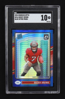 Bucky Irving 2024 Donruss Optic Blue Hyper #216 RR RC (SGC 10) at PristineAuction.com