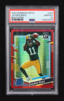 Jayden Reed 2023 Donruss Optic Red Hyper #239 RR RC (PSA 10) at PristineAuction.com