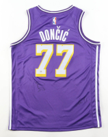 Luka Doncic Twice-Signed Signed Lakers Jordan Authentic Jersey (PSA) at PristineAuction.com