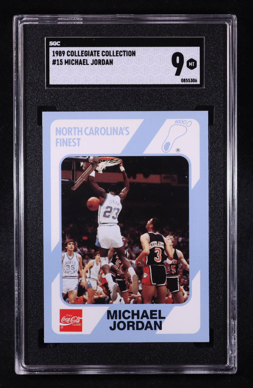 Michael Jordan 1989-90 North Carolina Collegiate Collection #15 (SGC 9) at PristineAuction.com Michael Jordan 1989-90 North Carolina Collegiate Collection #15 (SGC 9) at PristineAuction.com