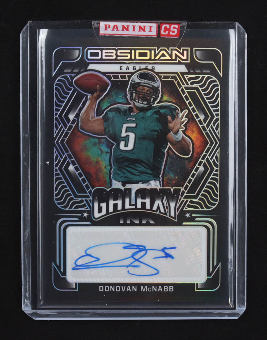 Donovan McNabb 2022 Panini Obsidian Galaxy Ink Autographs #GI-DMC #054/100 at PristineAuction.com Donovan McNabb 2022 Panini Obsidian Galaxy Ink Autographs #GI-DMC #054/100 at PristineAuction.com