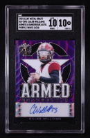 Caleb Williams 2022 Leaf Metal Draft Armed & Dangerous Purple Wave Autographs #ADCW1 #19/20 RC (SGC 10 | Auto Grade SGC 10) at PristineAuction.com