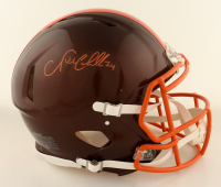Nick Chubb Signed Browns Full-Size Authentic On-Field Flash Alternate Speed Helmet (Beckett) at PristineAuction.com