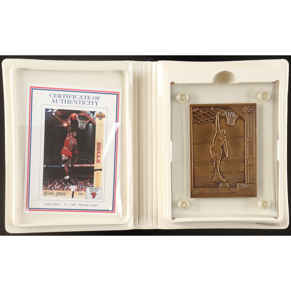 Michael Jordan 1991 Upper Deck #1 1996 Highland Mint  Bronze Mint-Card #3422/5,000 RC at PristineAuction.com