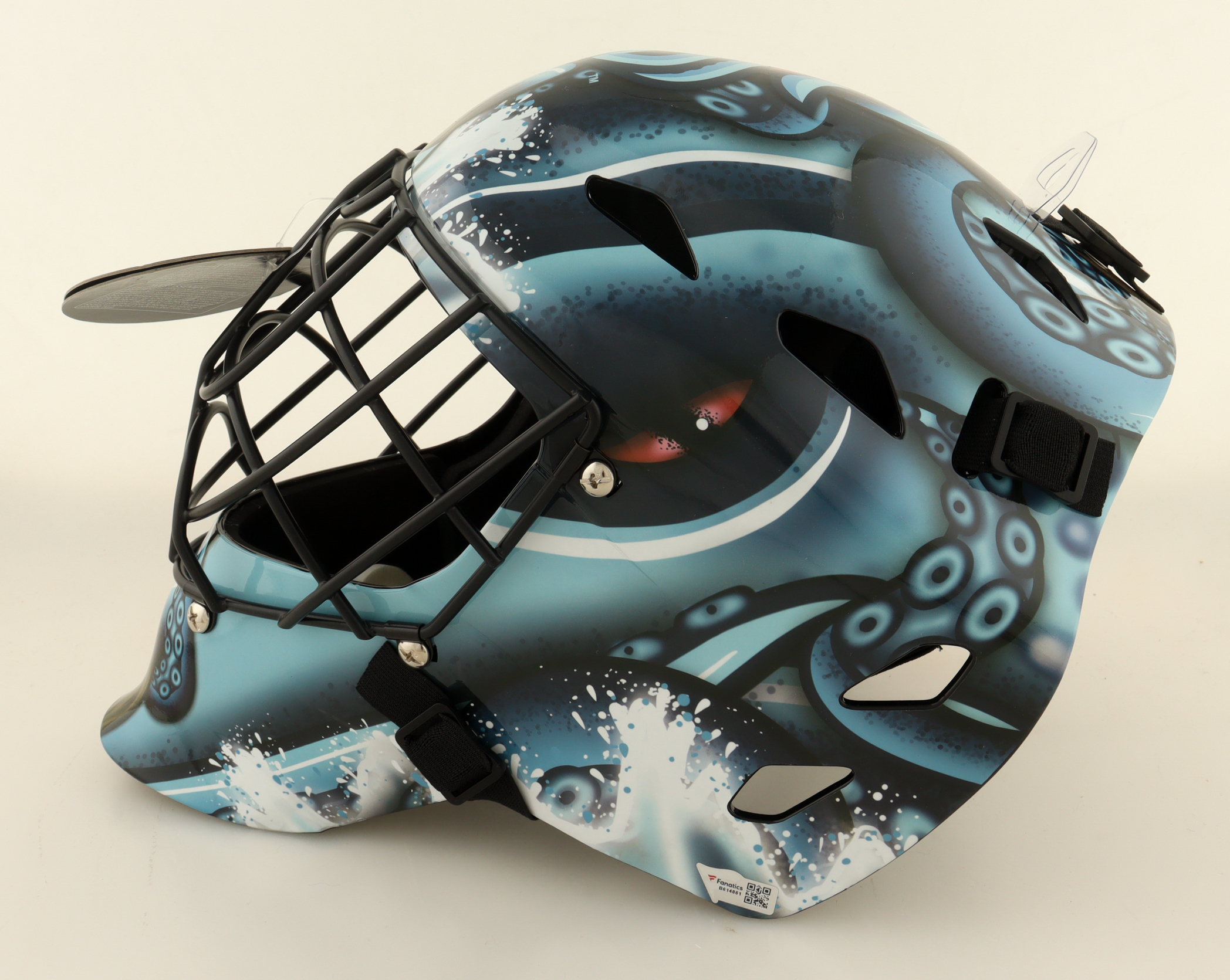 Philipp Grubauer Signed Kraken Goalie Helmet Inscribed "Release The Kraken" (Fanatics) at PristineAuction.com Philipp Grubauer Signed Kraken Goalie Helmet Inscribed "Release The Kraken" (Fanatics) at PristineAuction.com