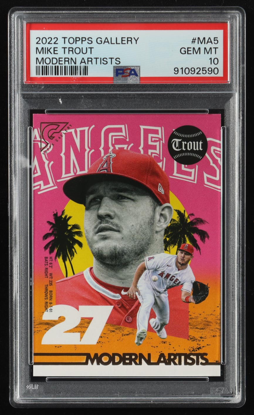 Mike Trout 2022 Topps Gallery Modern Artists #MA5 (PSA 10) at PristineAuction.com Mike Trout 2022 Topps Gallery Modern Artists #MA5 (PSA 10) at PristineAuction.com