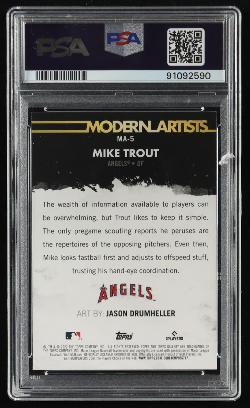 Mike Trout 2022 Topps Gallery Modern Artists #MA5 (PSA 10) at PristineAuction.com Mike Trout 2022 Topps Gallery Modern Artists #MA5 (PSA 10) at PristineAuction.com