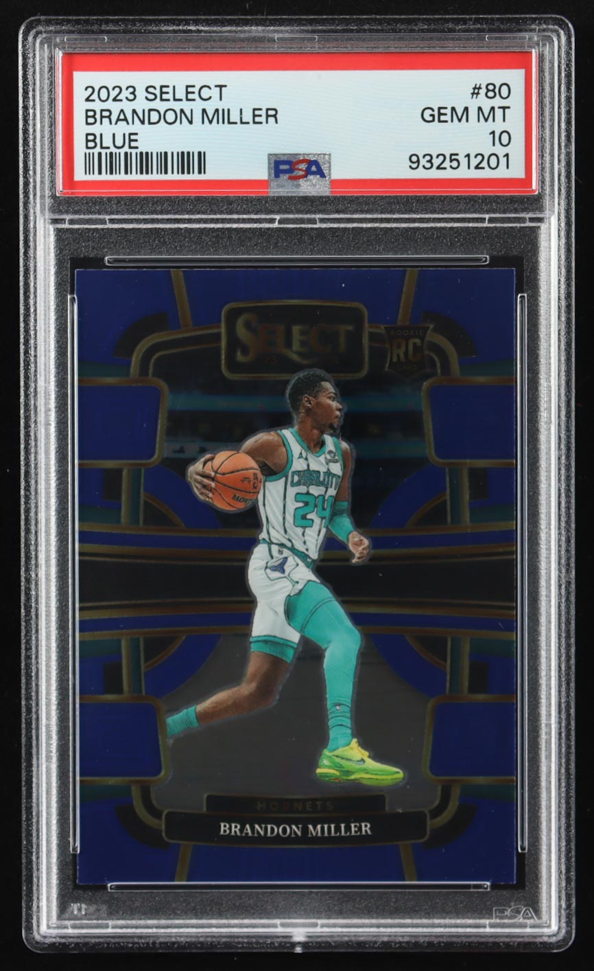 Brandon Miller 2023-24 Select Blue #80 RC (PSA 10) at PristineAuction.com Brandon Miller 2023-24 Select Blue #80 RC (PSA 10) at PristineAuction.com