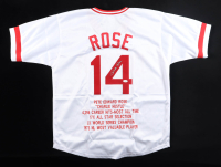 Pete Rose Signed Career Highlight Stat Jersey (JSA) at PristineAuction.com