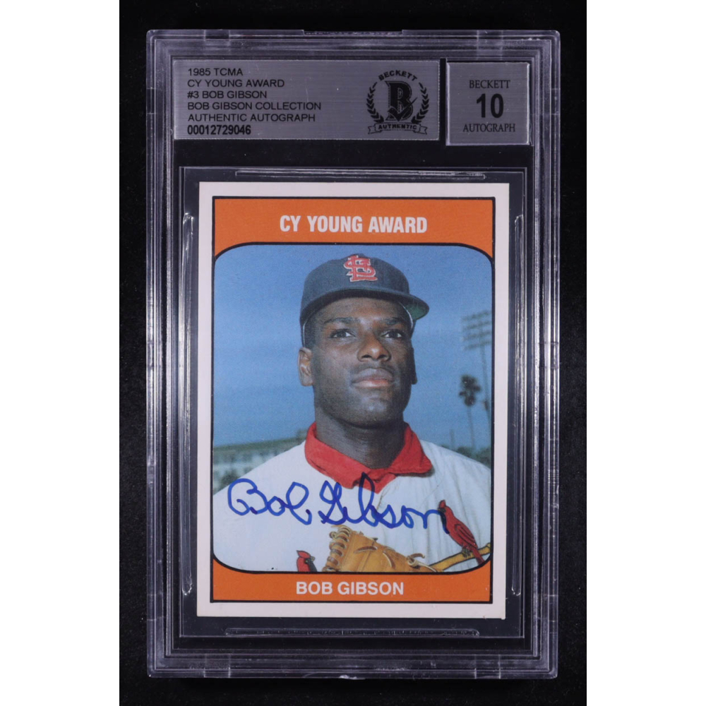 Bob Gibson Signed 1985 TCMA Cy Young Award #3 (BGS | Auto Grade 10) at PristineAuction.com
