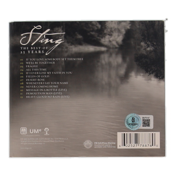 Sting Signed "The Best of 25 Years" CD Album (Beckett) at PristineAuction.com Sting Signed "The Best of 25 Years" CD Album (Beckett) at PristineAuction.com
