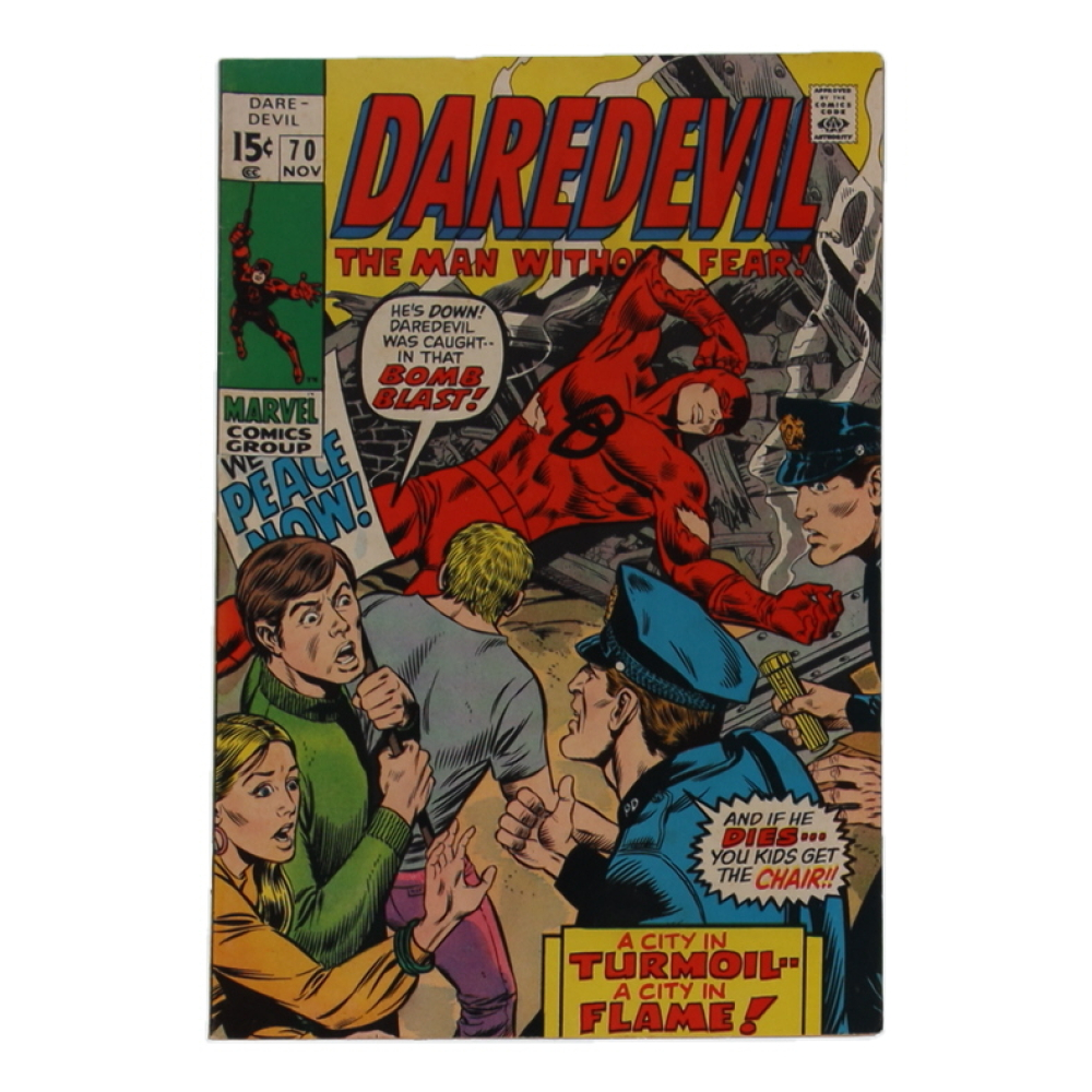 1970 "Daredevil" Issue #70 Marvel Comic Book at PristineAuction.com