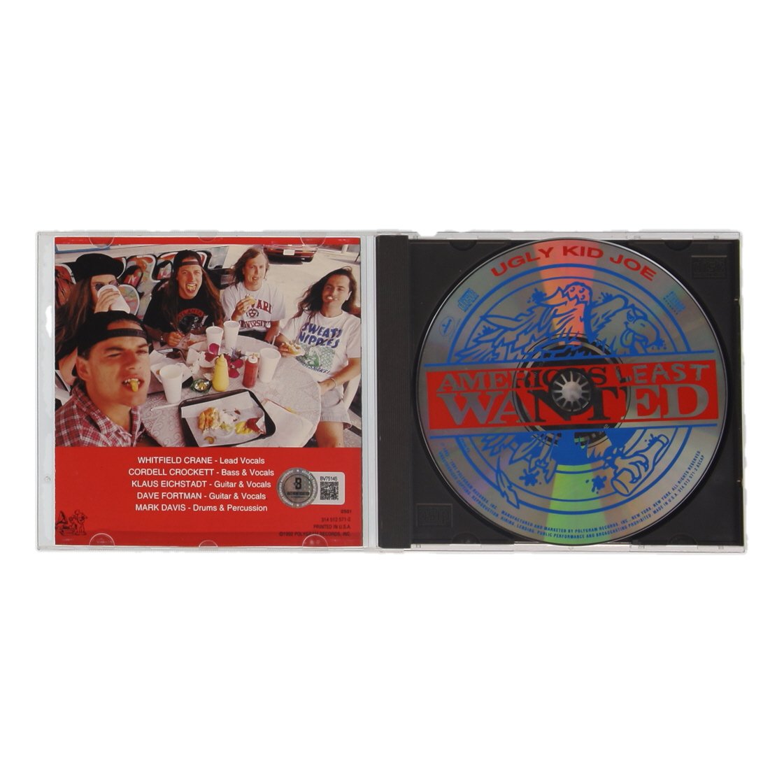 Whitfield Crane Signed Ugly Kid Joe "America's Least Wanted" CD Album Inscribed "2011" (Beckett) at PristineAuction.com Whitfield Crane Signed Ugly Kid Joe "America's Least Wanted" CD Album Inscribed "2011" (Beckett) at PristineAuction.com