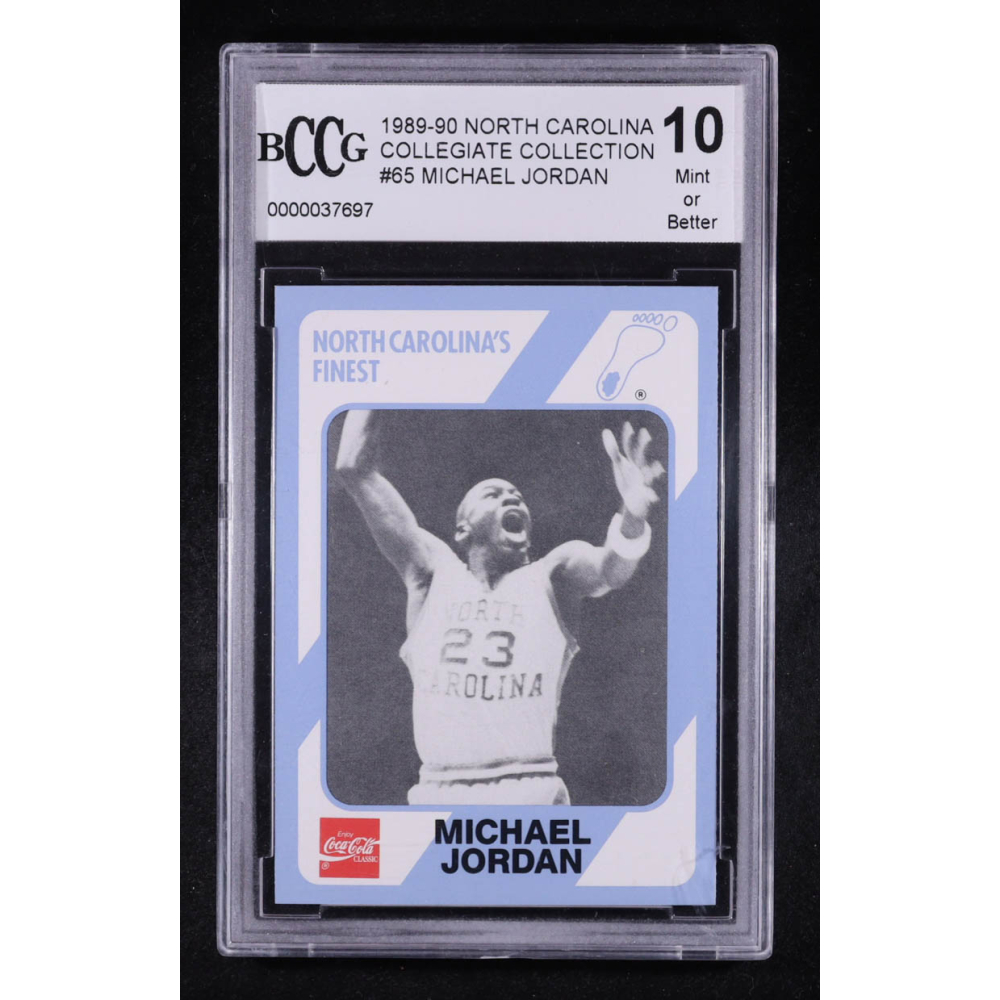 Michael Jordan 1989-90 North Carolina Collegiate Collection #65 (BCCG 10) at PristineAuction.com