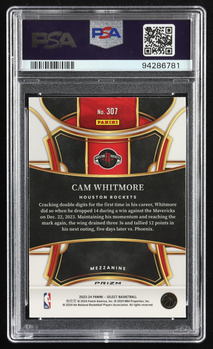 Cam Whitmore 2023-24 Select Prizms Blue Cracked Ice #307 RC (PSA 10) at PristineAuction.com Cam Whitmore 2023-24 Select Prizms Blue Cracked Ice #307 RC (PSA 10) at PristineAuction.com