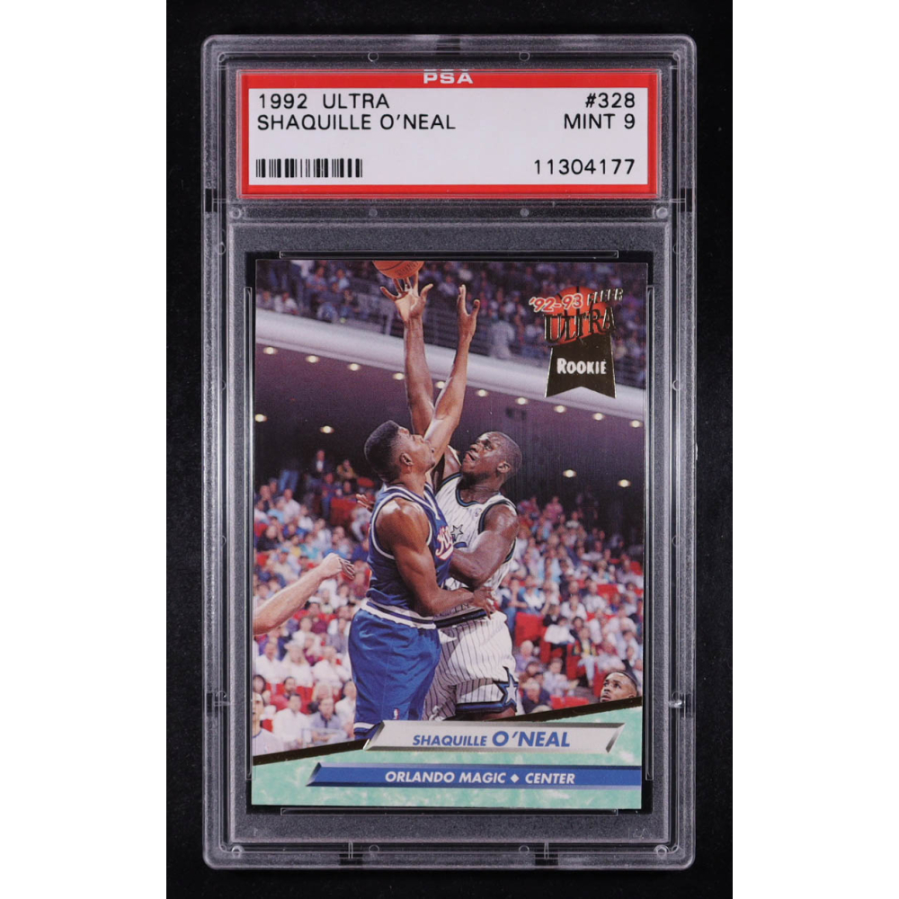 Shaquille O'Neal 1992-93 Ultra #328 RC (PSA 9) at PristineAuction.com