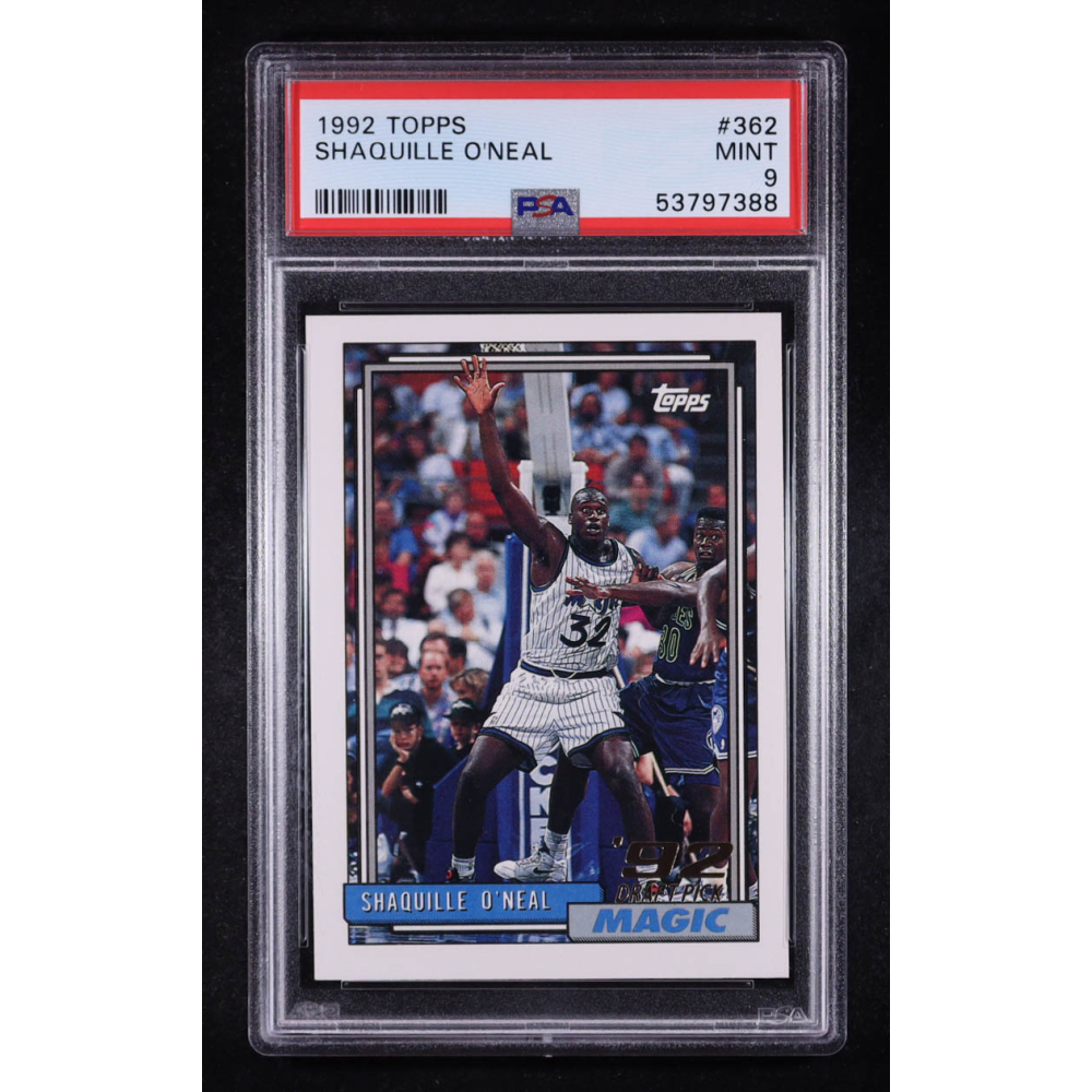 Shaquille O'Neal 1992-93 Topps #362 RC (PSA 9) at PristineAuction.com