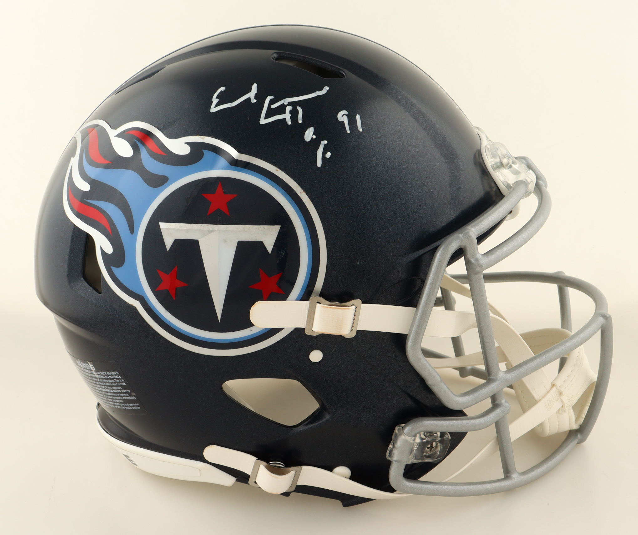 Eddie George Signed Tennessee Titans Full-Size Authentic On-Field Speed Helmet (Beckett) at PristineAuction.com Eddie George Signed Tennessee Titans Full-Size Authentic On-Field Speed Helmet (Beckett) at PristineAuction.com