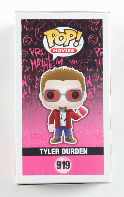 Brad Pitt Signed "Fight Club" #919 Tyler Durden Funko Pop! Vinyl Figure (Beckett) at PristineAuction.com Brad Pitt Signed "Fight Club" #919 Tyler Durden Funko Pop! Vinyl Figure (Beckett) at PristineAuction.com