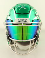 Jason Kelce Signed Eagles Full-Size Authentic On-Field Kelly Green SpeedFlex Helmet with Visor (PSA) at PristineAuction.com