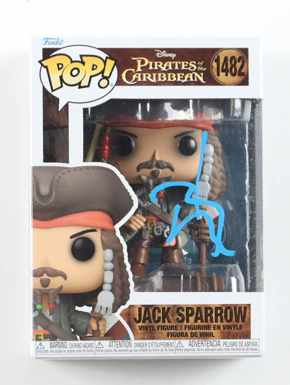 Johnny Depp Signed "Pirates Of The Caribbean" #1482 Jack Sparrow Funko Pop! Vinyl Figure (PSA) at PristineAuction.com Johnny Depp Signed "Pirates Of The Caribbean" #1482 Jack Sparrow Funko Pop! Vinyl Figure (PSA) at PristineAuction.com