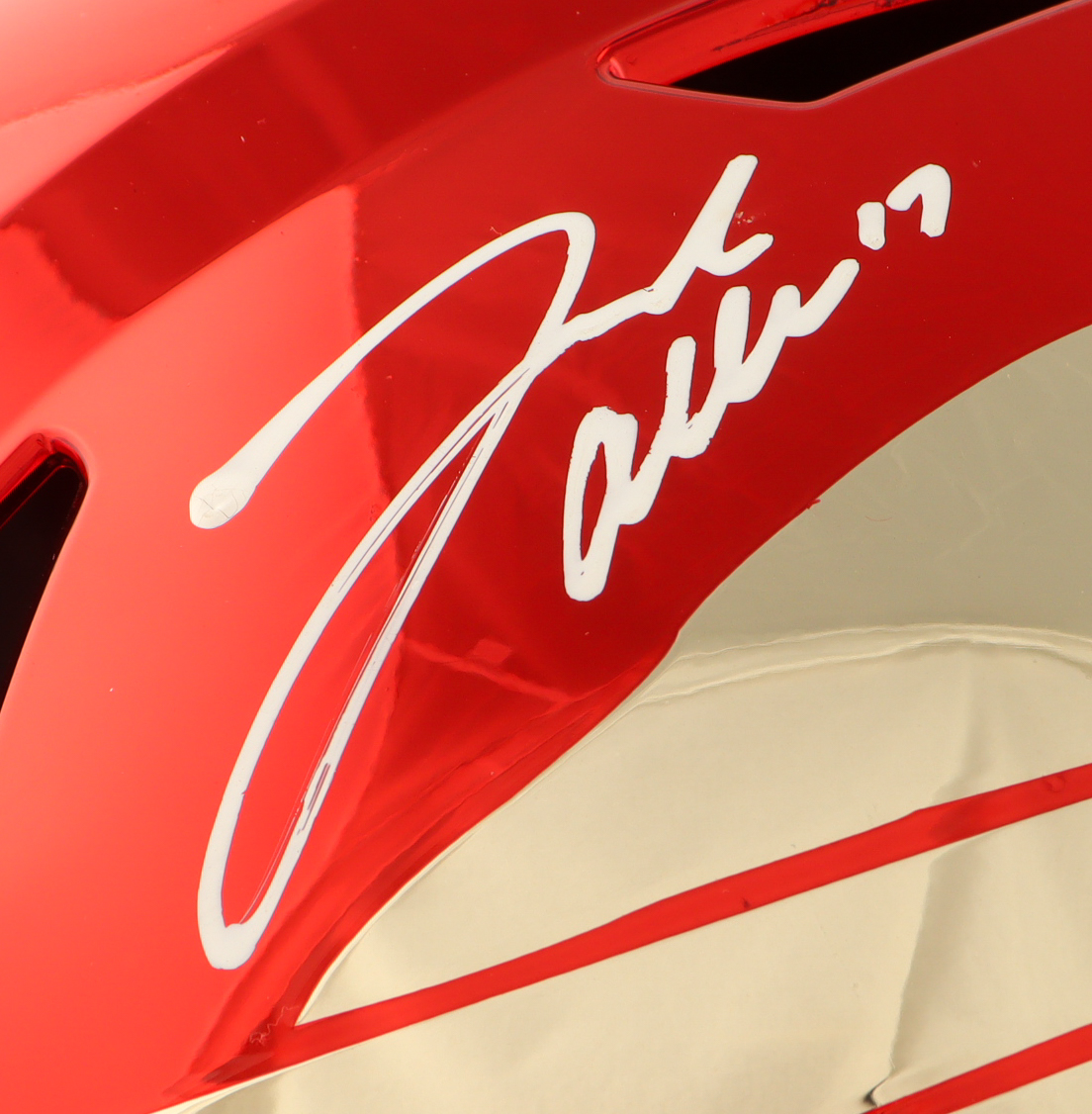 Josh Allen Signed Bills Full-Size Authentic On-Field Chrome Alternate SpeedFlex Helmet with Visor Inscribed "24 NFL MVP" (Beckett) at PristineAuction.com Josh Allen Signed Bills Full-Size Authentic On-Field Chrome Alternate SpeedFlex Helmet with Visor Inscribed "24 NFL MVP" (Beckett) at PristineAuction.com