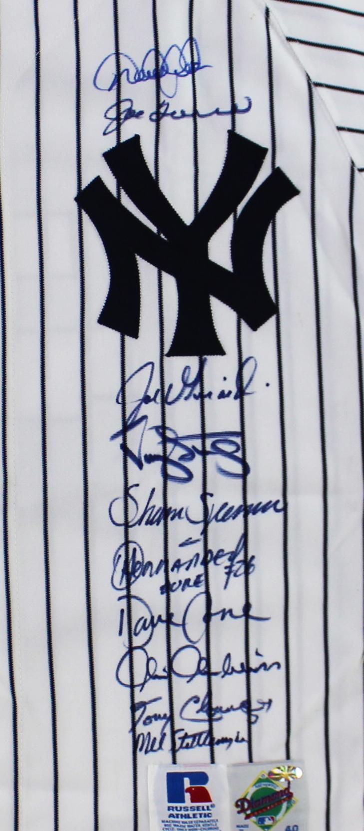 1998 LE Yankees Jersey Team-Signed By (28) with Derek Jeter, Joe Torre, Mariano Rivera, Jorge Posada (Beckett) at PristineAuction.com 1998 LE Yankees Jersey Team-Signed By (28) with Derek Jeter, Joe Torre, Mariano Rivera, Jorge Posada (Beckett) at PristineAuction.com