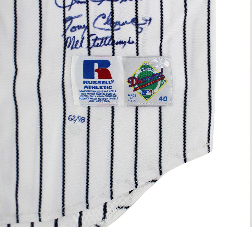 1998 LE Yankees Jersey Team-Signed By (28) with Derek Jeter, Joe Torre, Mariano Rivera, Jorge Posada (Beckett) at PristineAuction.com 1998 LE Yankees Jersey Team-Signed By (28) with Derek Jeter, Joe Torre, Mariano Rivera, Jorge Posada (Beckett) at PristineAuction.com