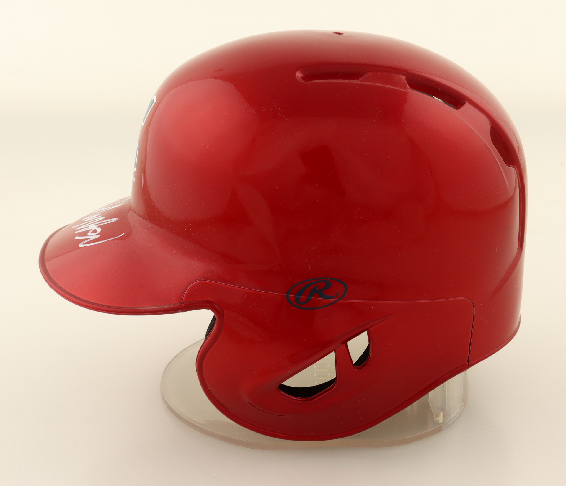 Kyle Manzardo Signed Guardians Baseball Mini Helmet (Beckett) at PristineAuction.com Kyle Manzardo Signed Guardians Baseball Mini Helmet (Beckett) at PristineAuction.com